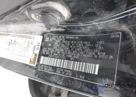 2006 Toyota Highlander V6 z USA, uszkodzony, nr VIN JTEEP21AX60170052